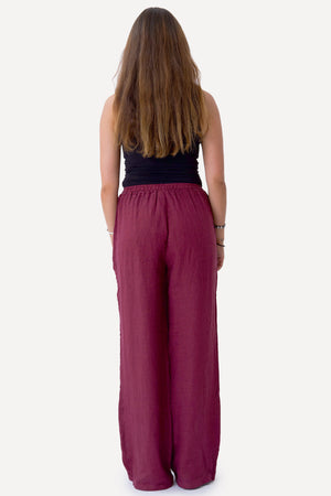 Astrid Hør Pants - Rød