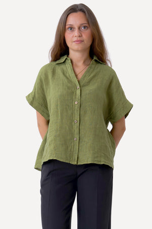 Astrid Hørskjorte - Olivengrøn