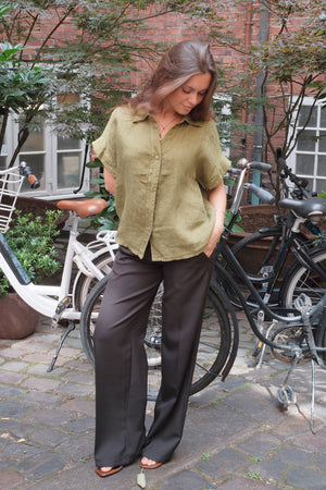 Astrid Hørskjorte - Olivengrøn