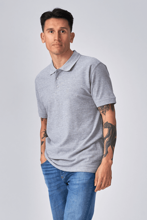 Basic Polo - Lyse Grå