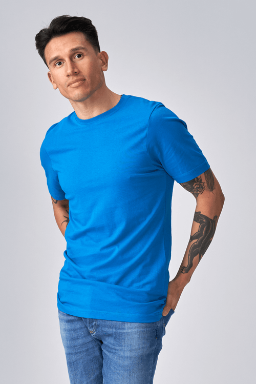 Basic T-shirt - Turkis Blå