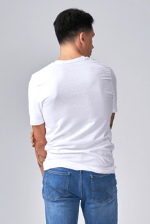 Basic V-neck t-shirt  - Hvid
