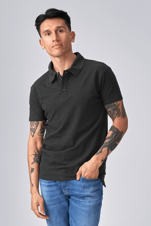 Muscle Polo Shirt - Mørkegrå