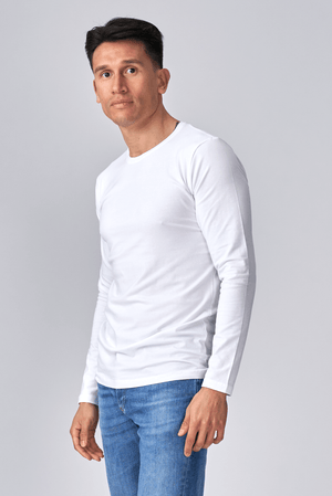 Langærmet Muscle T-shirt - Hvid