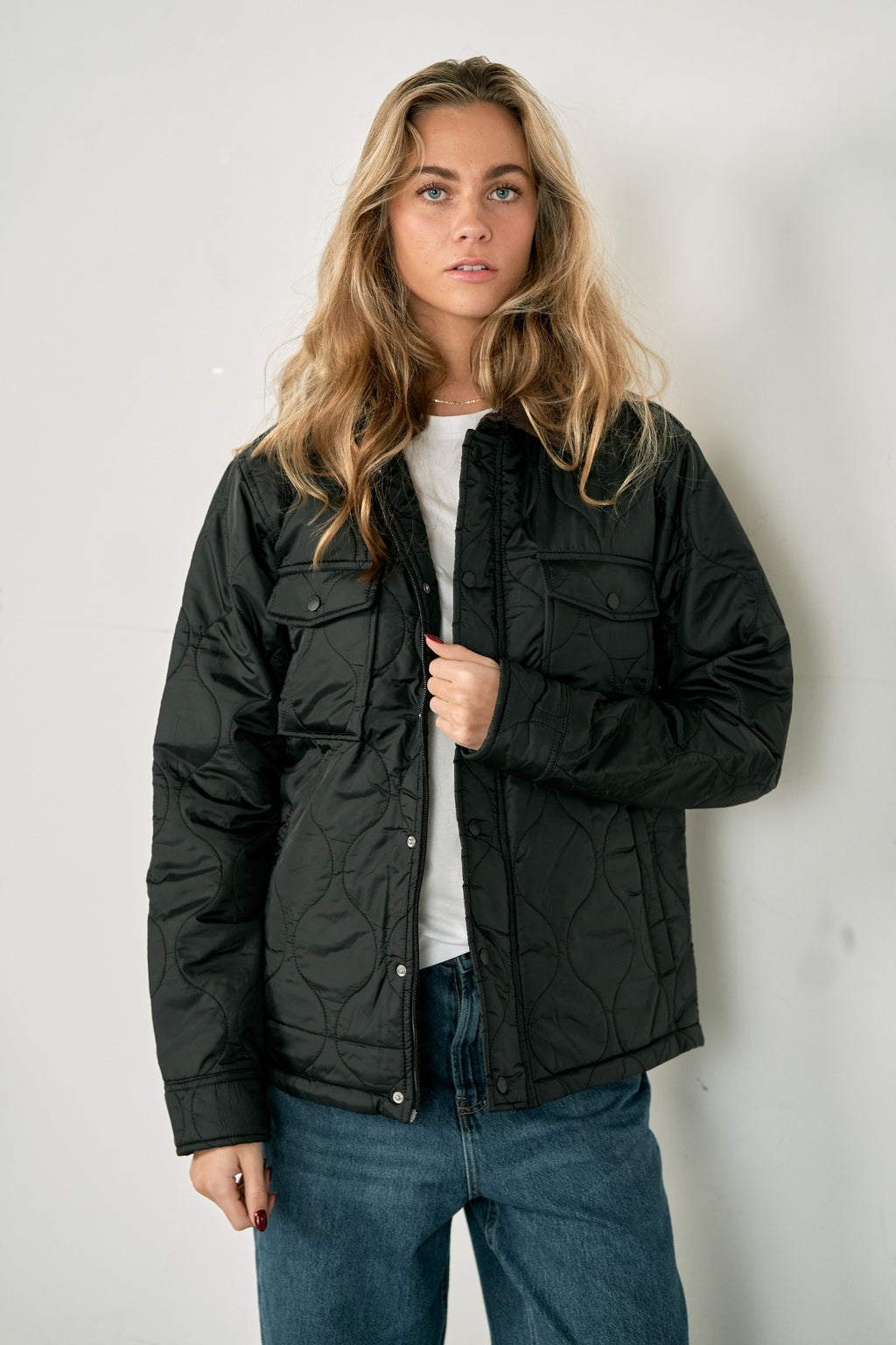 Ella Quiltet Jacket - Sort
