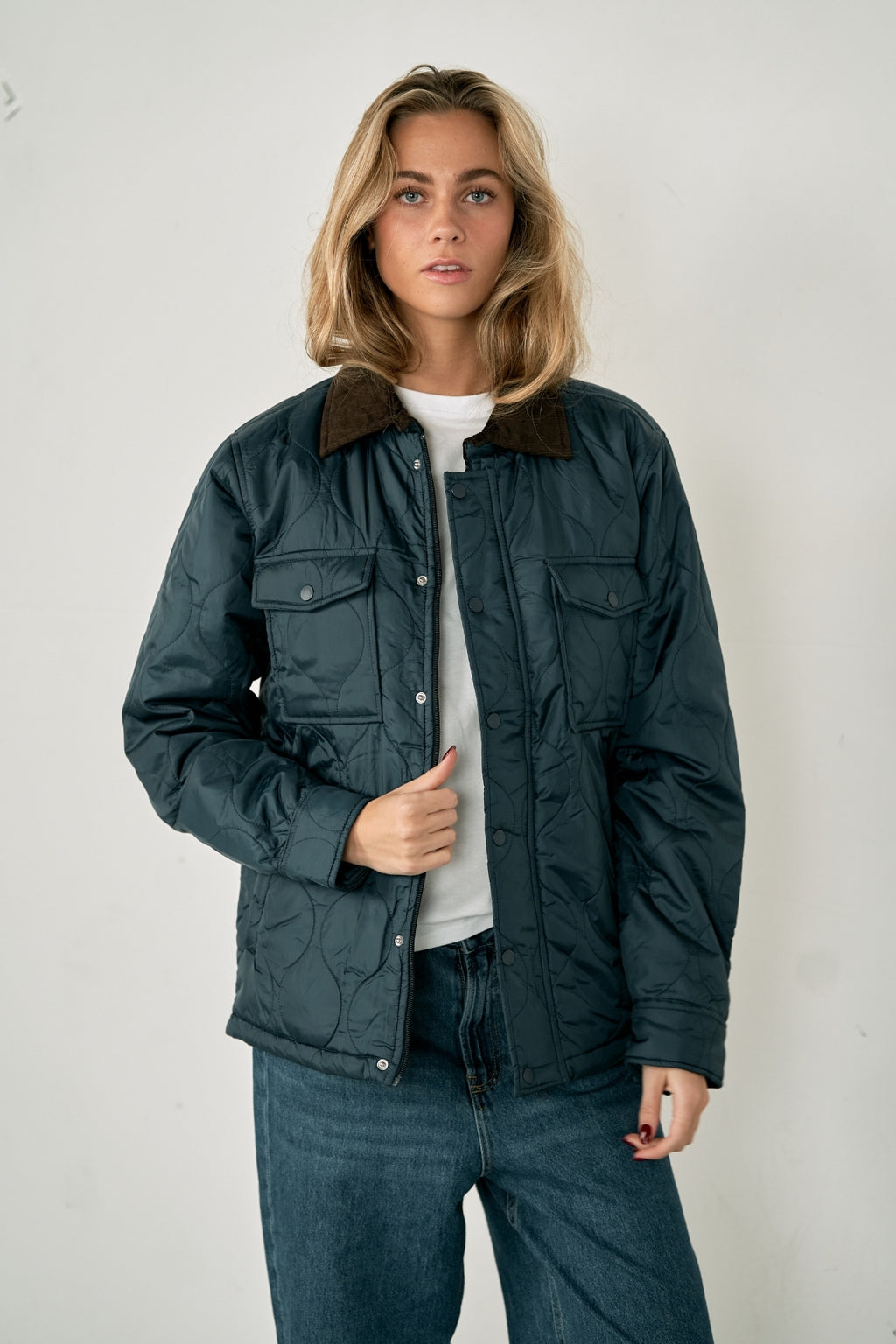 Ella Quiltet Jacket - Navy