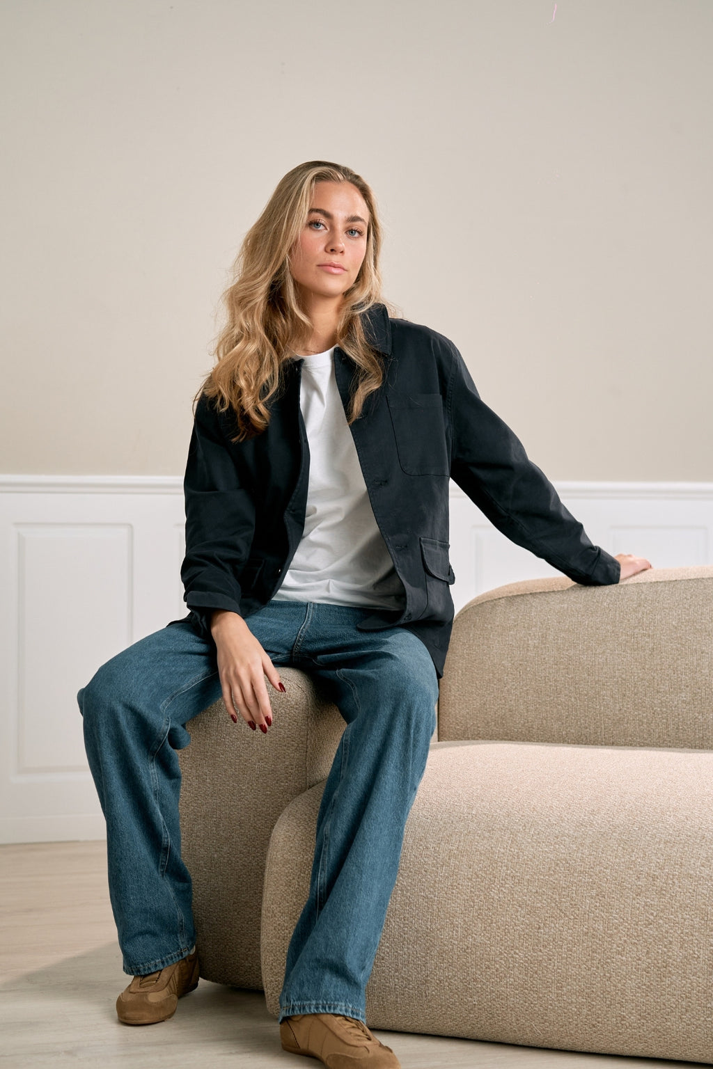 Twill Shacket - Navy