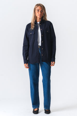 Amber Twill Skjorte - Navy