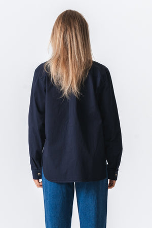 Amber Twill Skjorte - Navy