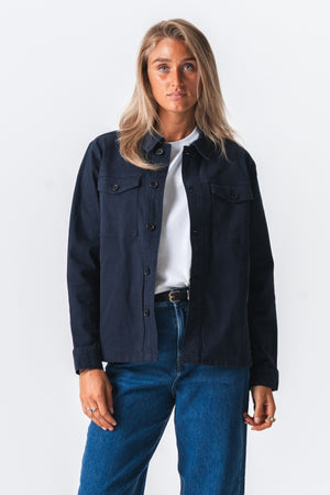 Twill Overshirt - Navy