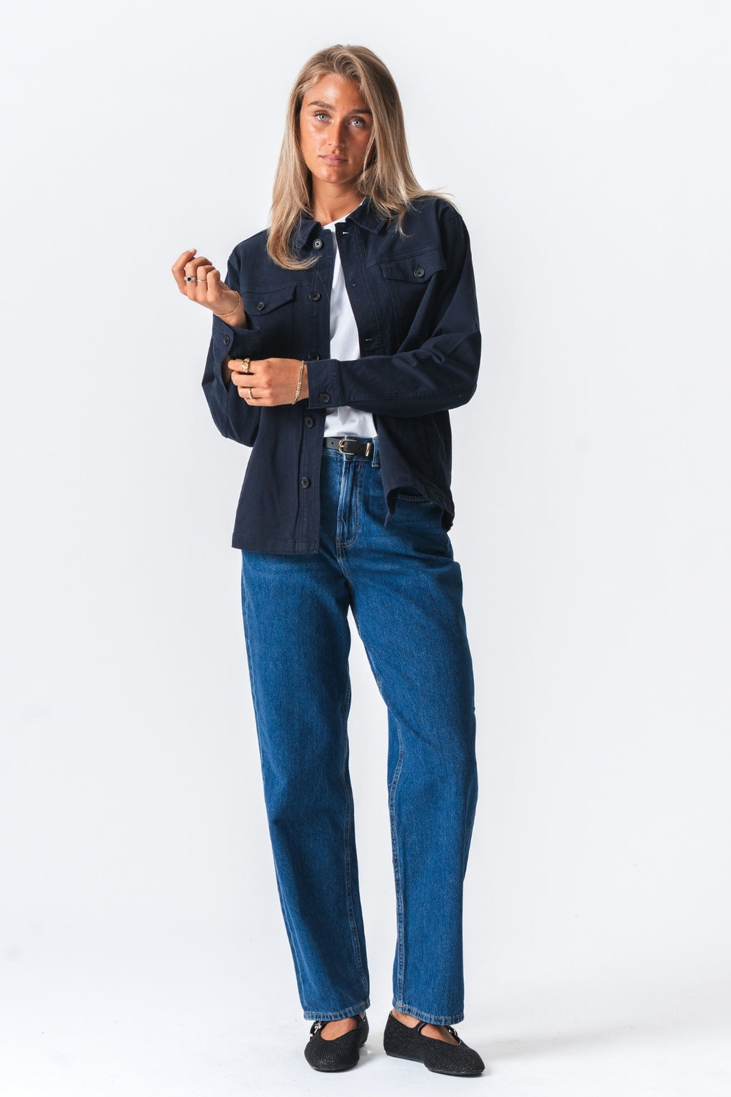 Twill Overshirt - Navy