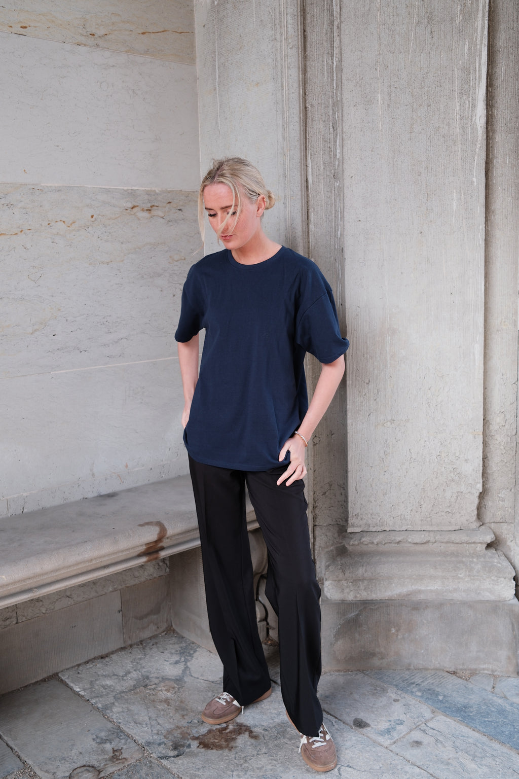 Heavy Boxfit Tee - Navy