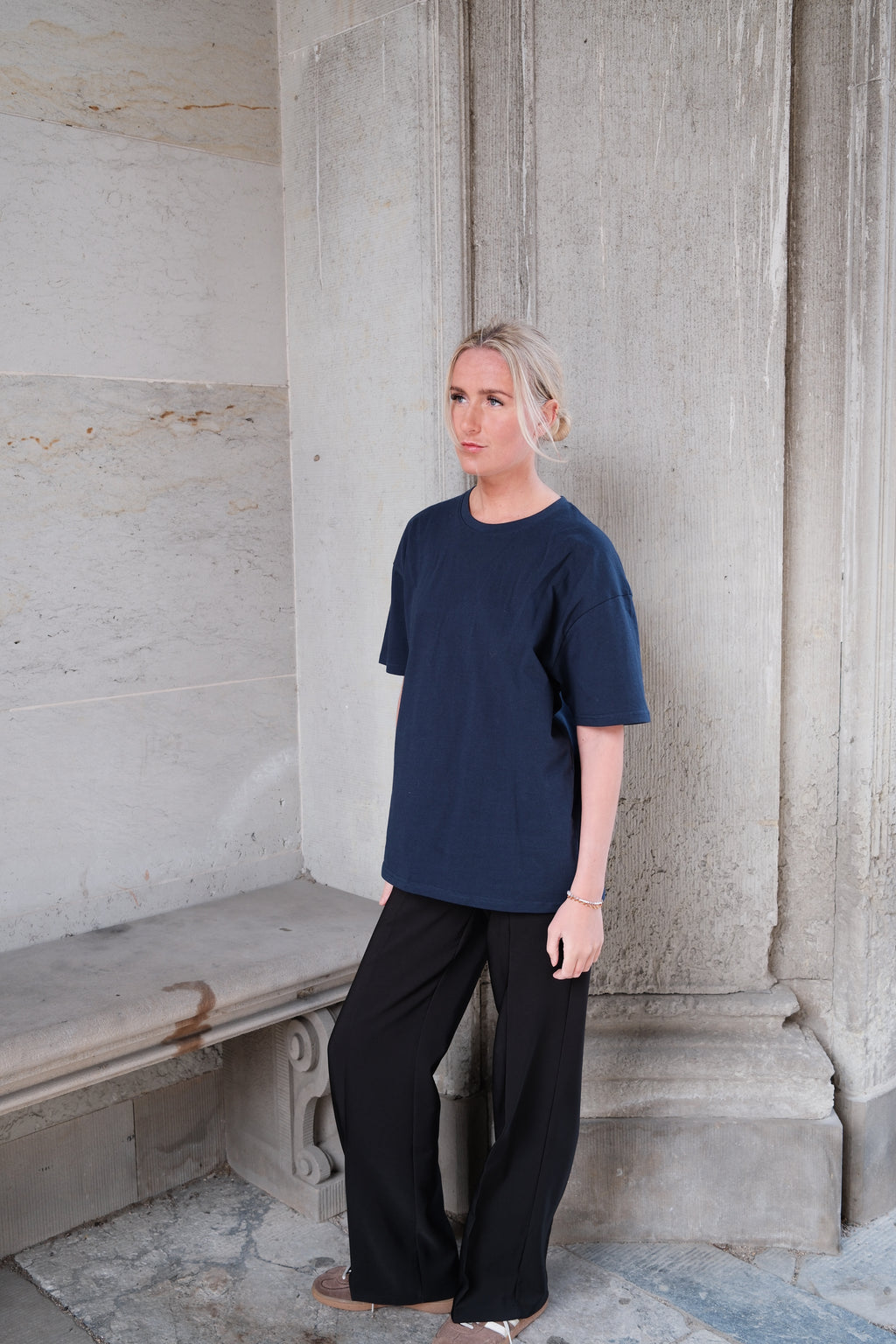 Heavy Boxfit Tee - Navy