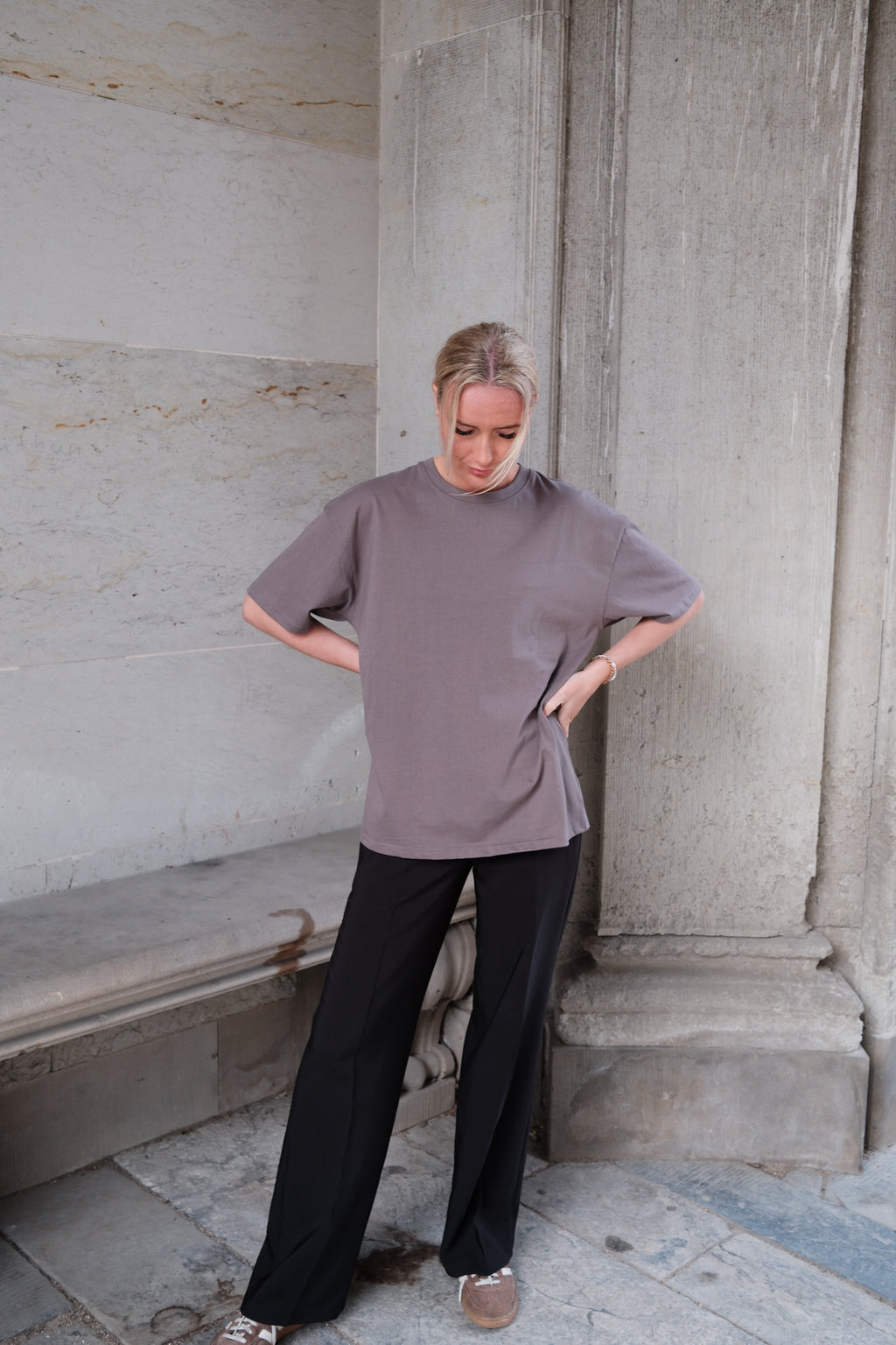 Heavy Boxfit Tee - Mørkegrå
