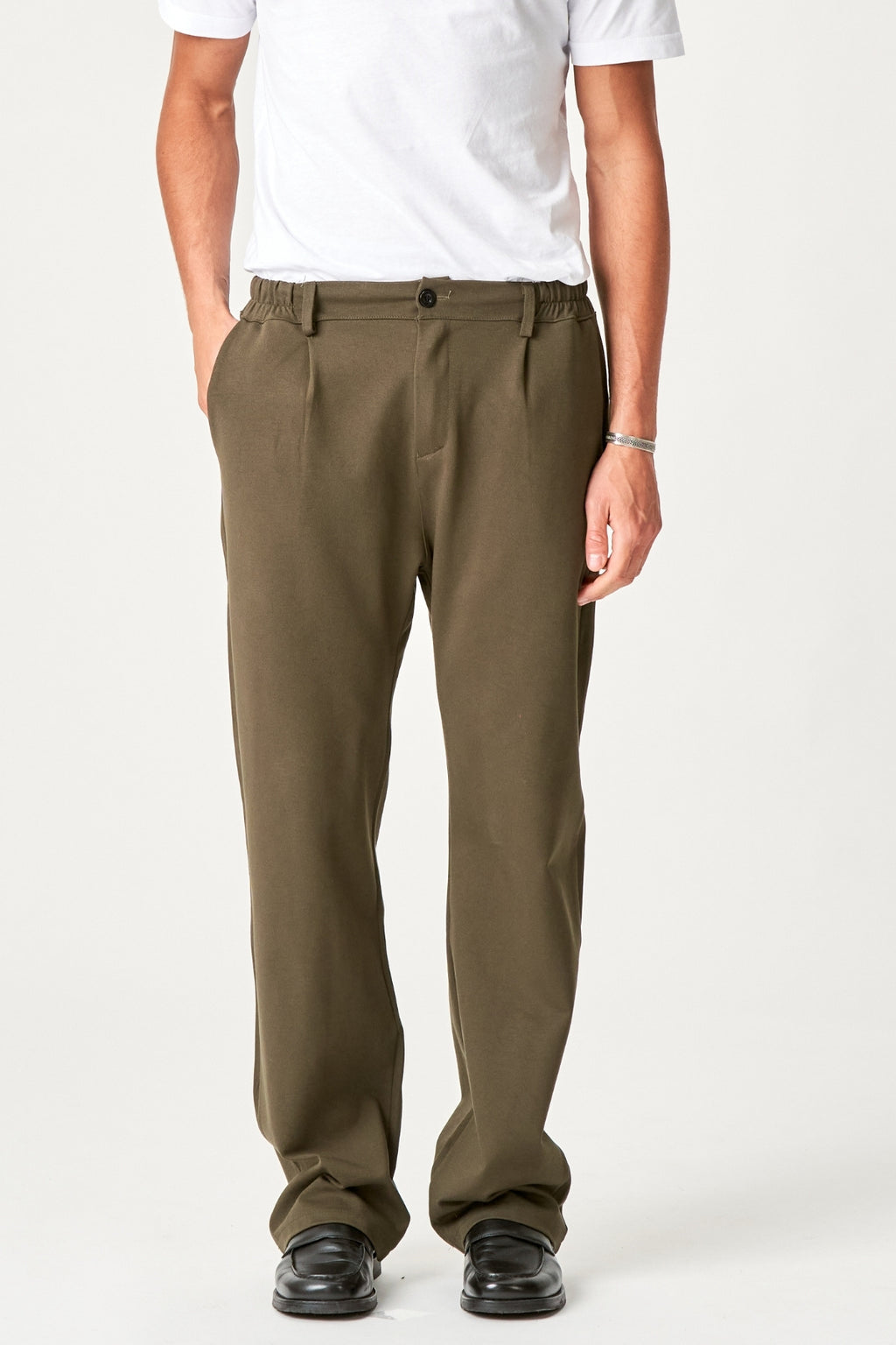 Suit pants loose - Army Green