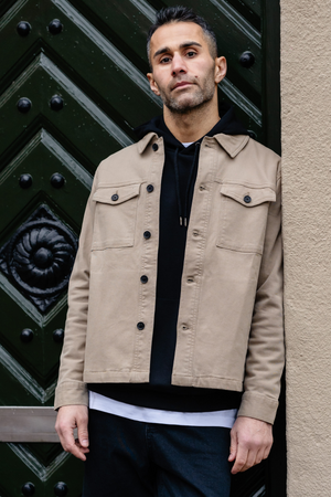 Twill Overshirt - Mørk Sand