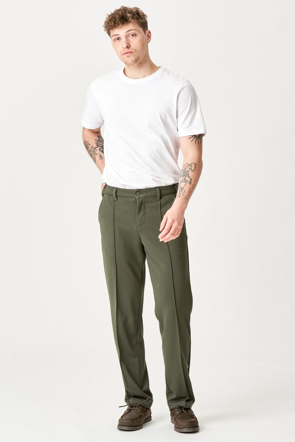 Performance Pants Loose Fit - Mørk Oliven