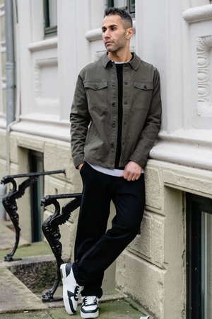 Twill Overshirt - Mørk Oliven