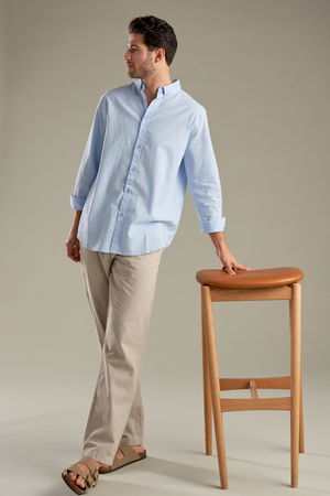 Hørskjorte - Lyseblå