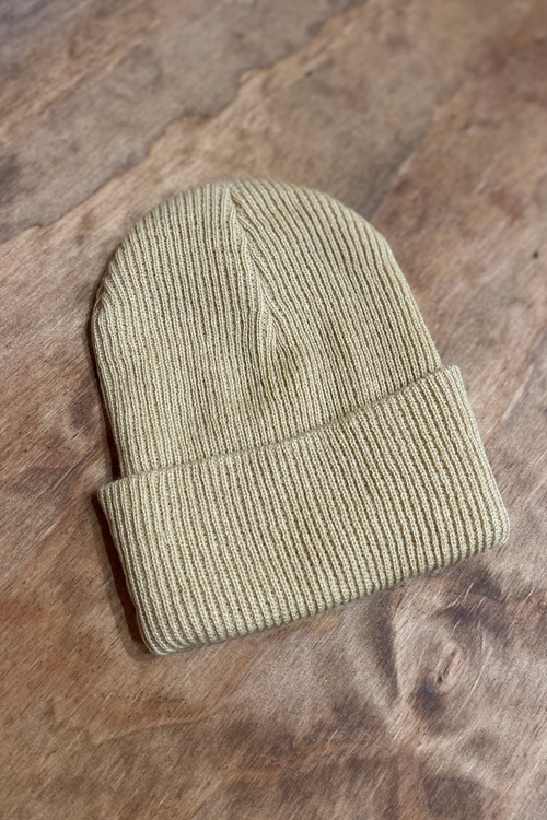 Knitted Beanie - Mørk Beige