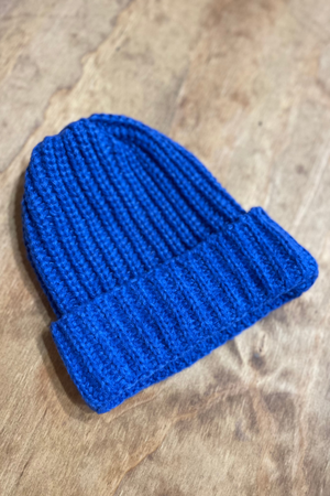 Ribbed Beanie - Blå