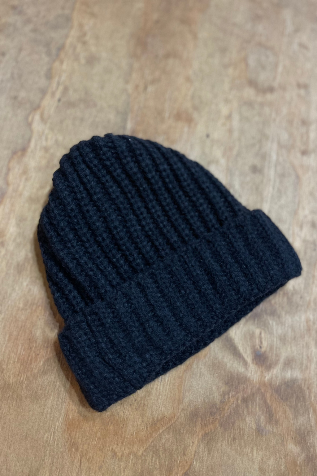 Ribbed Beanie - Sort