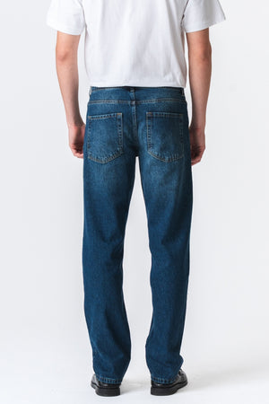 Relaxed Fit Jeans - Dark Blue Denim