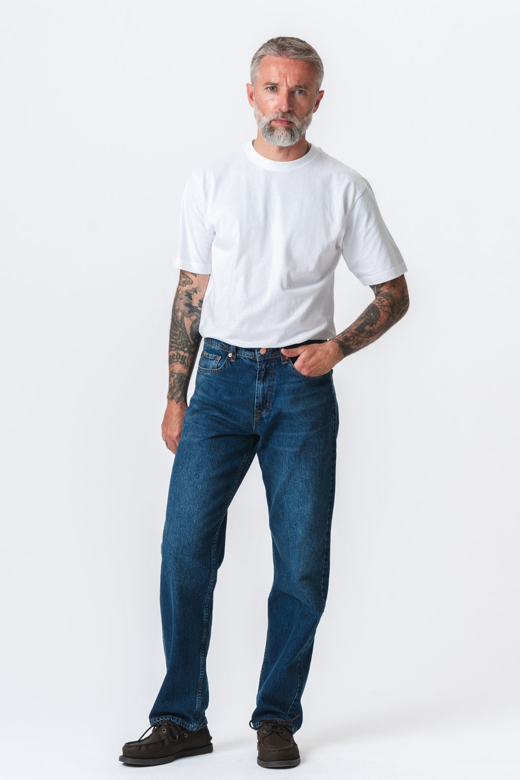Noah Loose Fit Jeans - Mørkeblå Denim