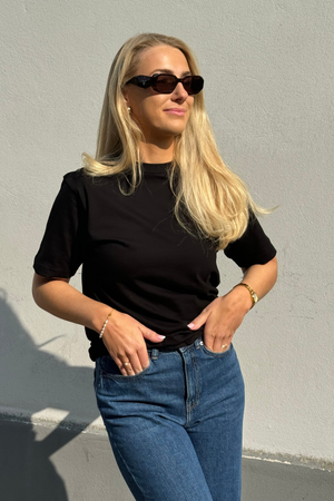 Oversized T-shirt - Sort (dame)