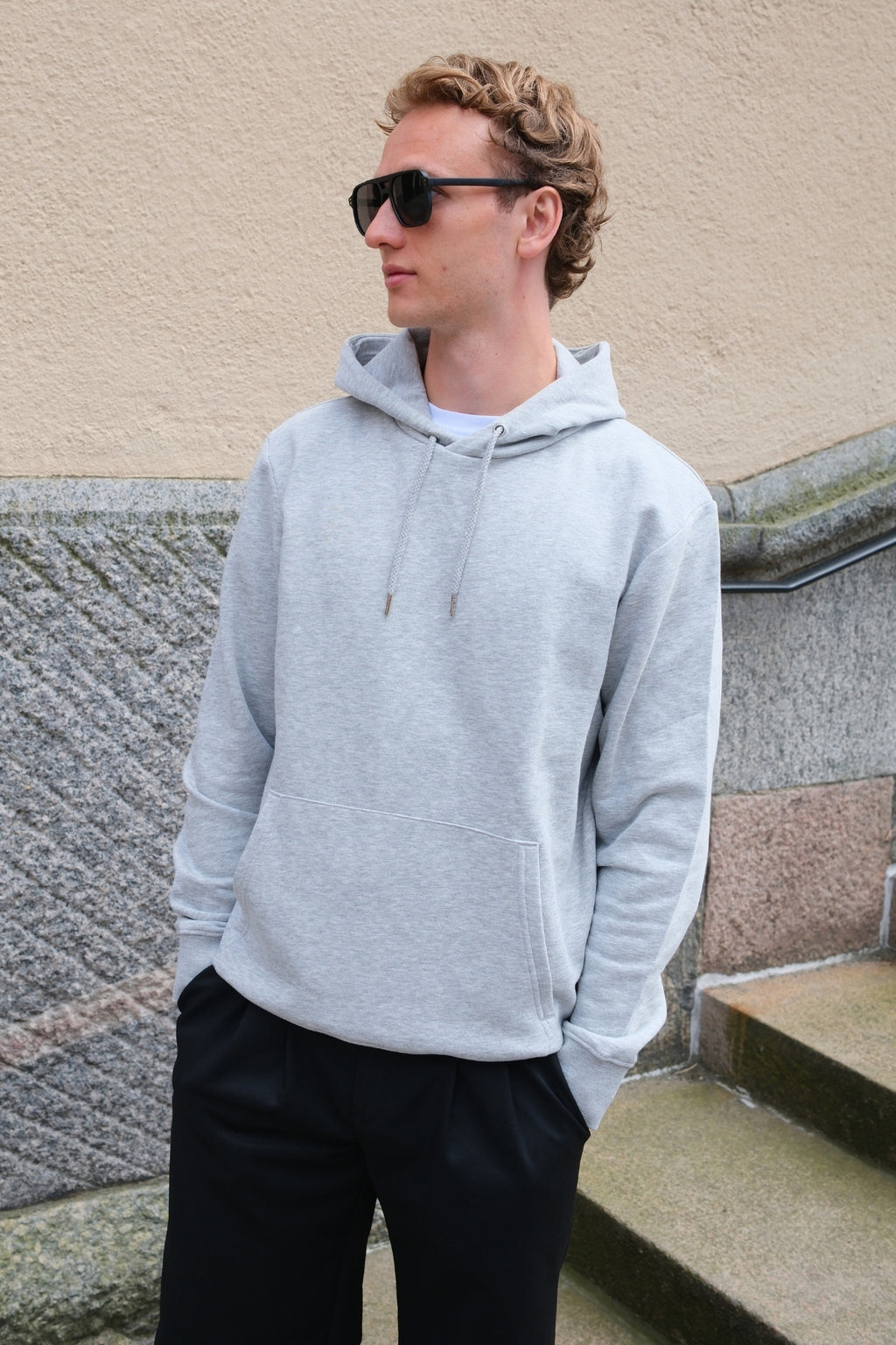 Sweatshirt Hoodie - Aske Grå