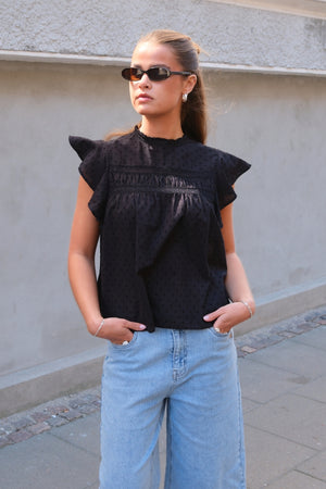 Trine Blonde Top - Sort