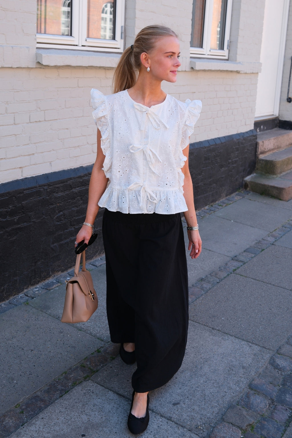 Linn Smock Ancle Skirt - Sort