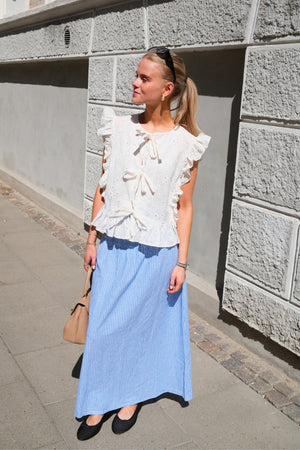 Linn Smock Ankle Nederdel - Marina Hvid