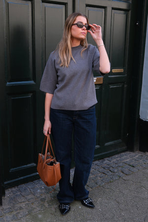 Reynard 2/4 Strik Pullover - Medium Grå Melange