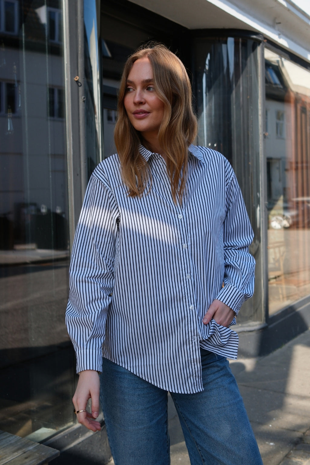 Tutta LO L/S Shirt - Sort/Hvid