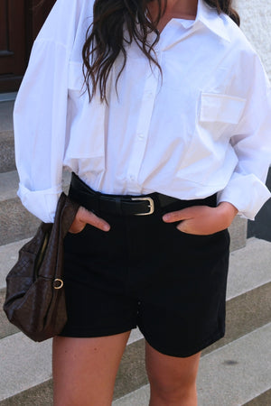 De Originale Performance Denim Shorts - Sort Denim (Kvinde)