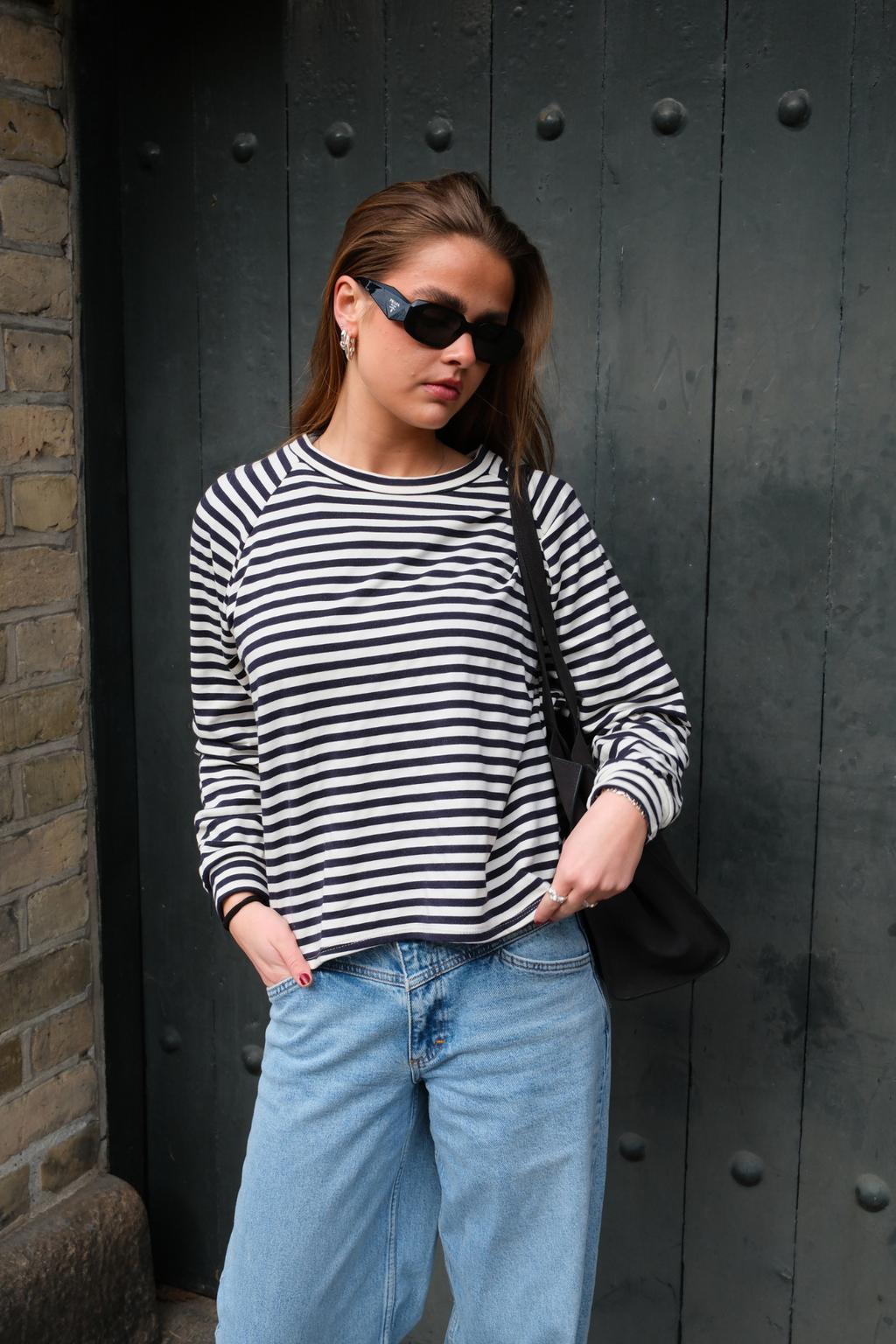 Stribet Langærmet Regular Fit - Blå