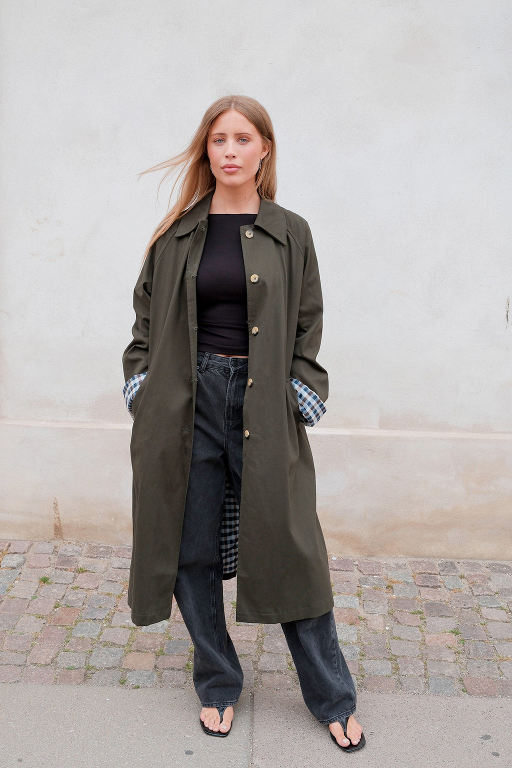 Livia Trenchcoat - Olivengrøn