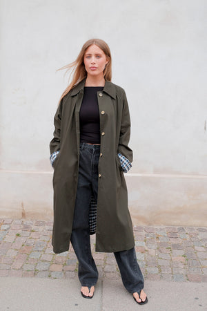 Livia Trenchcoat - Olivengrøn