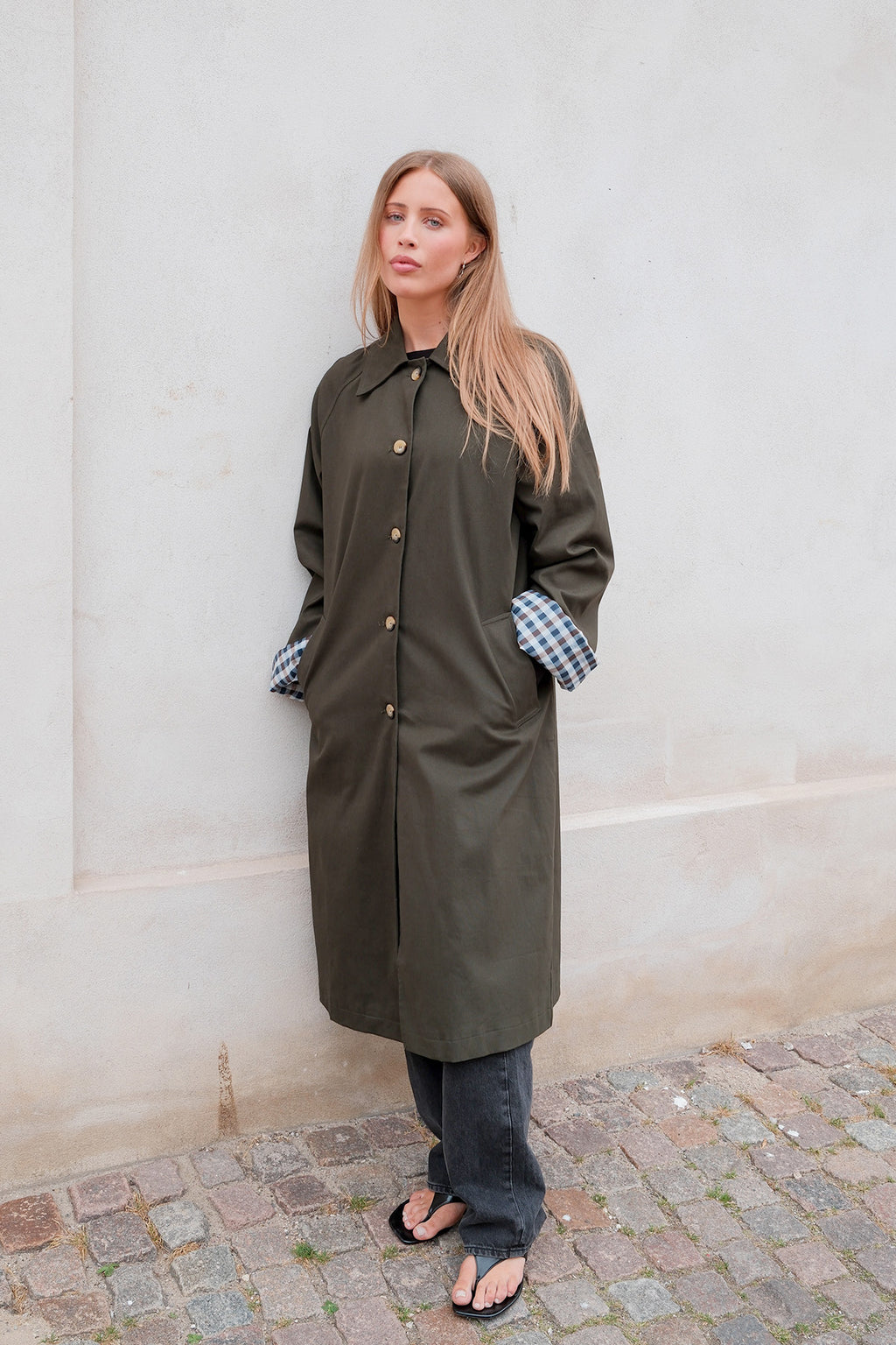 Livia Trenchcoat - Olivengrøn