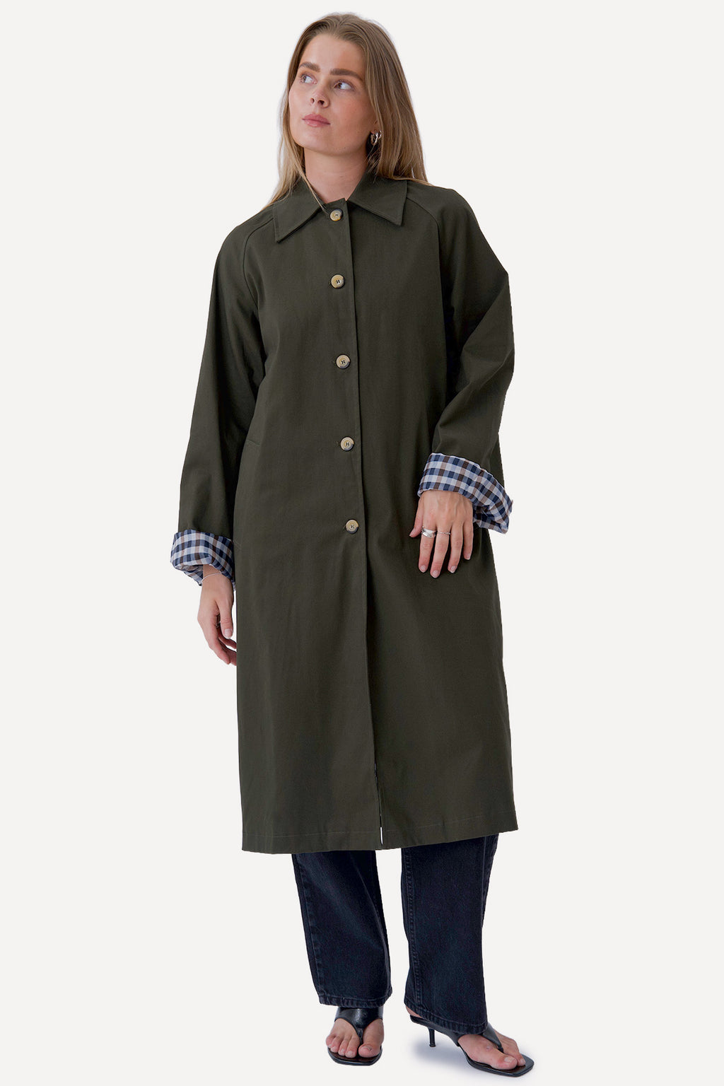 Livia Trenchcoat - Olivengrøn