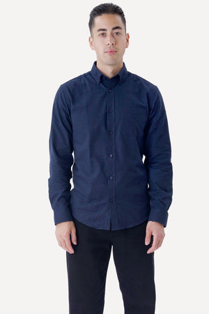 Flannel Skjorte - Navy