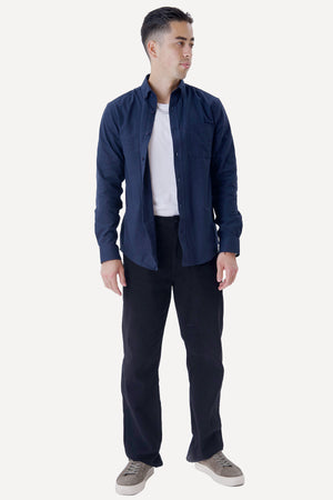 Flannel Skjorte - Navy