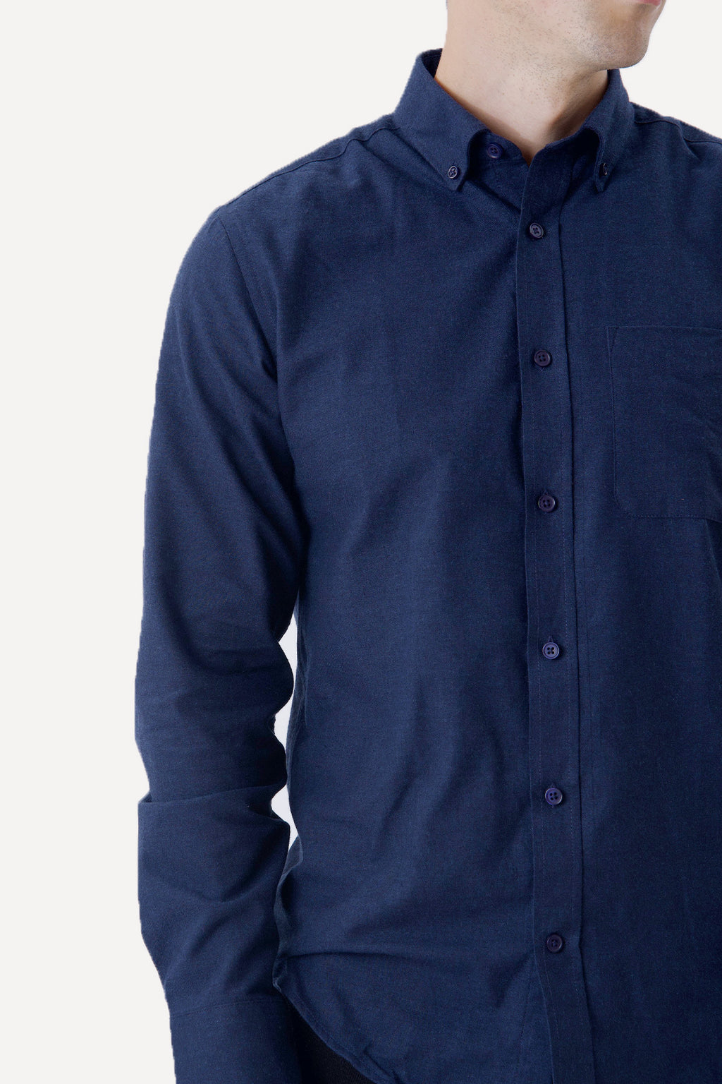Flannel Skjorte - Navy