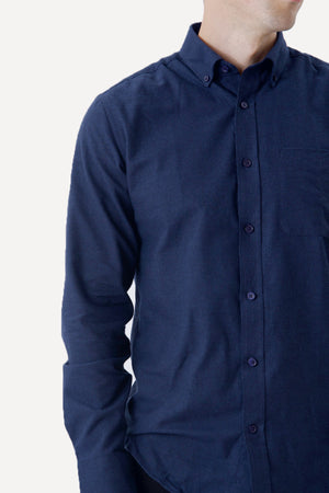 Flannel Skjorte - Navy