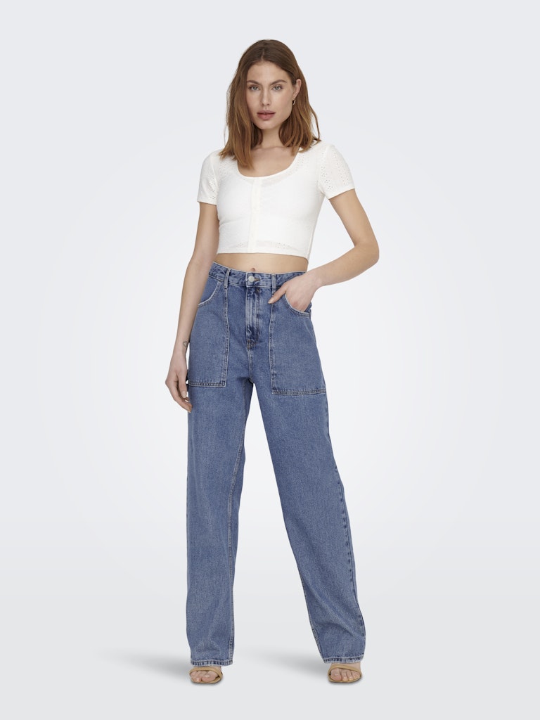 Kirsi Wide Jeans - Medium Blue Denim