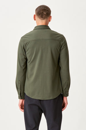 Performance Regular Overshirt - Mørk Oliven