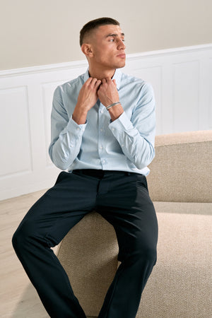 Den Originale Performance Skjorte - Lyseblå Pinstripe