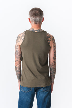 Basic Tanktop - Army Grøn