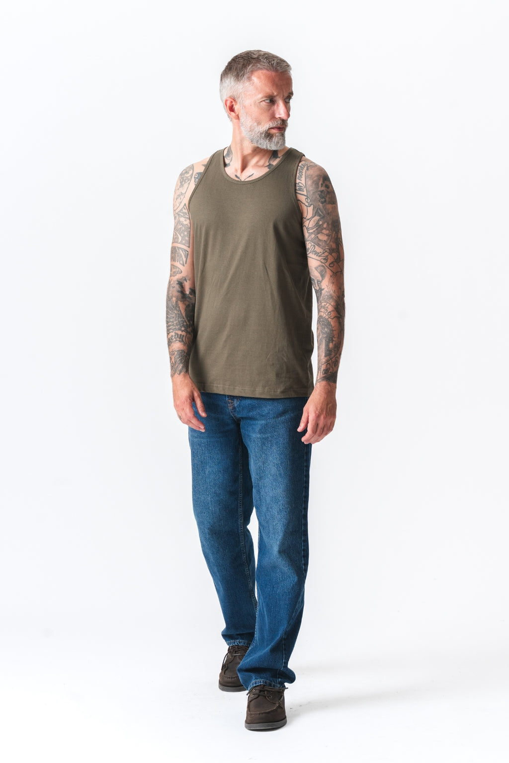 Basic Tanktop - Army Grøn